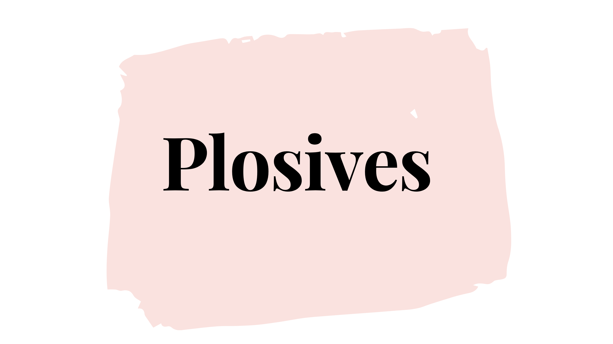 English plosive consonants